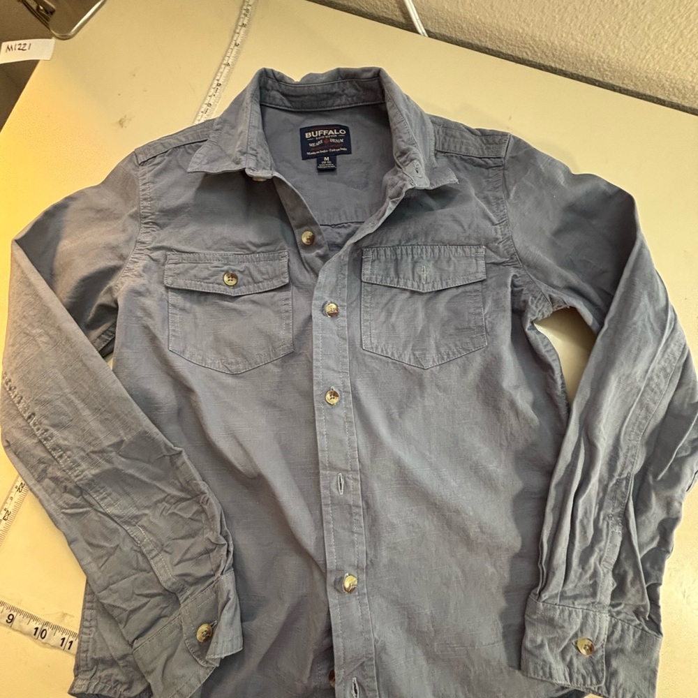 Buffalo David Bitton Kids Gray Button Down Shirt